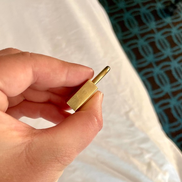 Louis Vuitton luggage lock Authentic vintage brass DIY Necklace - Picture 5 of 12